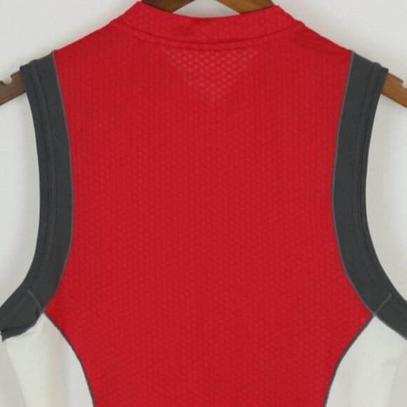 Zoot Men's Small Red Gray 1/4 Zip Performance Sleeveless Cycling Jersey - Picture 4 of 7